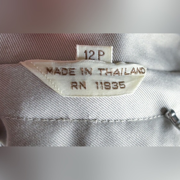 Womens Vintage Light Beige A-Line Jacket Sz 12P Cottagecore Minimalist FLAWED - Picture 5 of 14